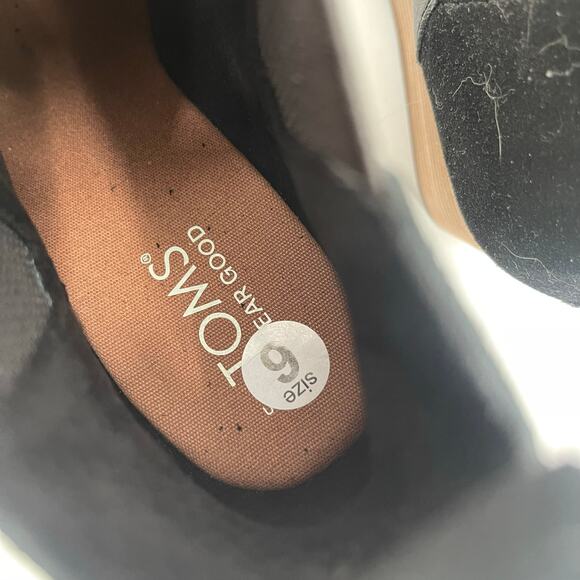 TOMS Boots Size 6 Women's Kelsey Ankle NWOT Black Leather NEW Wedge Slip On - Picture 11 of 12